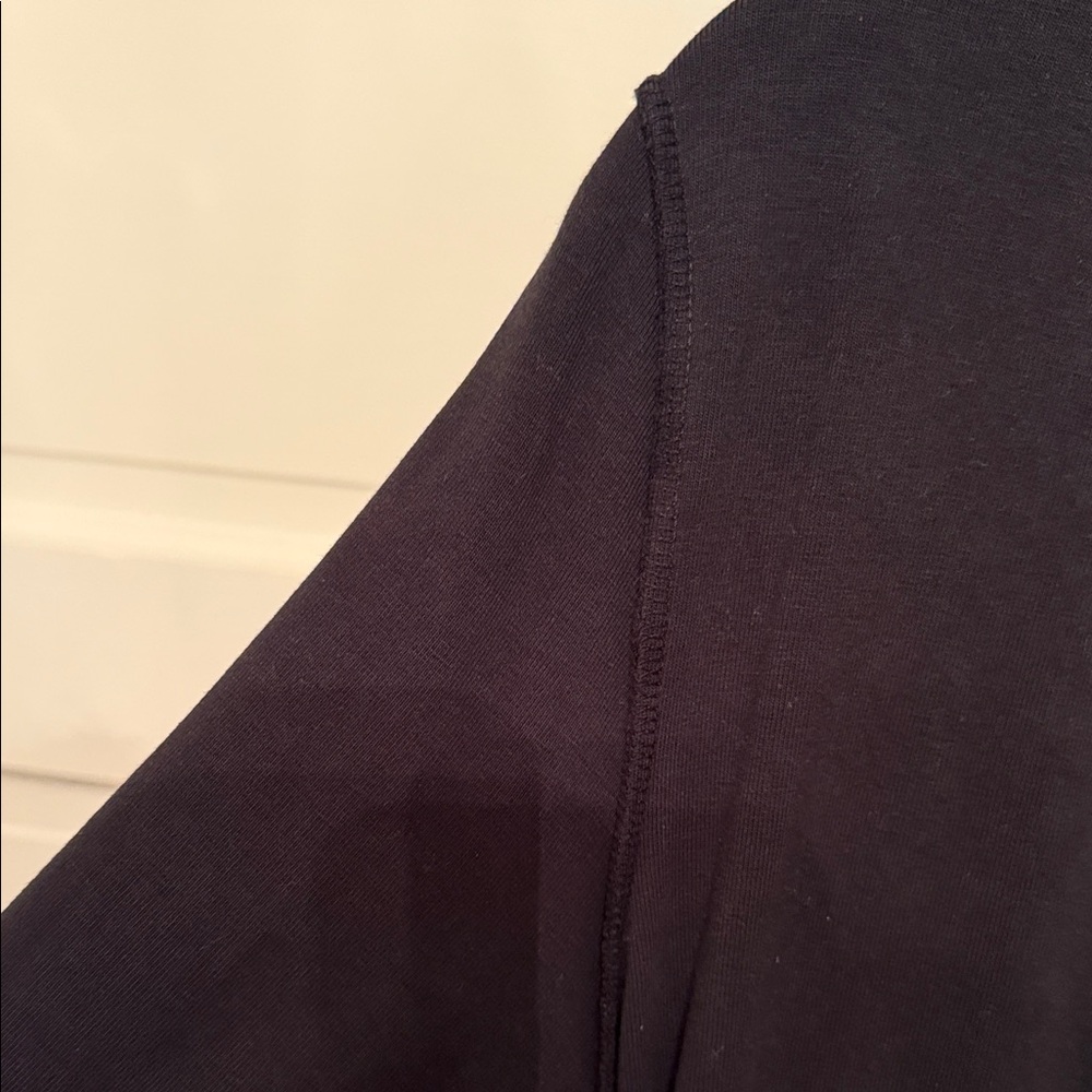 Raw Earth Wild Sky Jersey Knit Wrap Dress Black Size L Boho - Picture 8 of 14